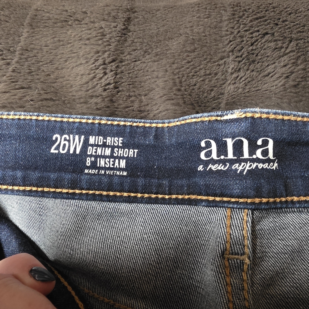 A.n.a.Denim Blue Women's Shorts - Picture 3 of 3